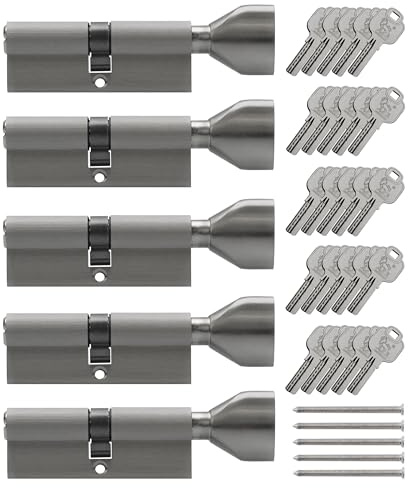 5x Knaufzylinder KSN 80 mm 40/40 gleichschließend inkl. 25 Schlüssel