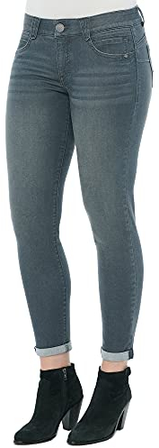 Democracy AB Solution Ankle Skimmer Jean, Gris, 46 Femme