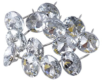 20st Diamant-kristall-nagelnägel Strass-kristall-knöpfe Wandnägel Strass-knöpfe Raute Für Kopfteil Kristallknöpfe Für Sofa Polsterstreifen Sofa Kopfteil Nagel Weiß Sofakissen Möbel