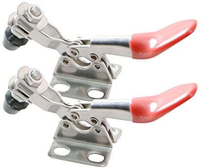Ohamtes 2PCS 304 Stainless Steel Quick Clamping Tool, 27KG 60 lbs Gripping Force, Horizontal Toggle Locking Clamp