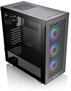 Thermaltake V350 TG ARGB Air Black | PC-Chassis | Mid-Tower-ATX-Case | 4 mm vetro temperato | 4 ventole incluse | Nero