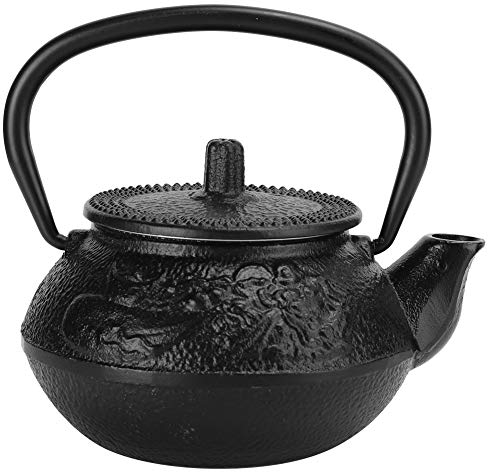 Teiera in ghisa Bollitore da tè giapponese Tetsubin con infusore in acciaio inossidabile per tè sfuso, piano cottura teiera Sicuro 0,3 l con filtro Decorazione domestica Artigianato Collezionismo