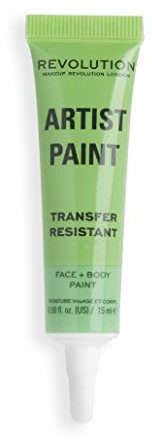 Makeup Revolution London, Artist Collection, Artist Face and Body Paint, Green, Jelly Formula, Ready To Use, 15ml