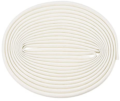 Rebower Silicone fibre Vetro Manicotto Cavo Isolato Protezione Tubo [per Applicazioni Ad Alta Temperatura ] - 10Piedi- 3mm / Bianco