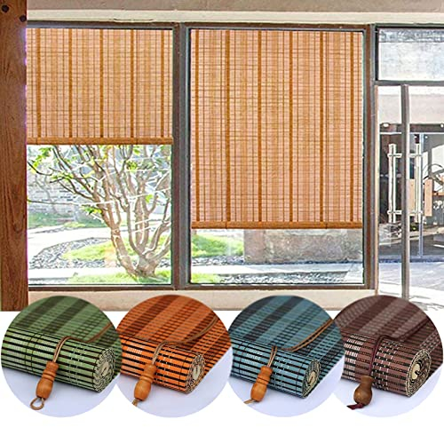 Bambusrollo Schöne Rollos Für Innen Außen, Jalousie Bambus Rollo Solide Und Stabil Verarbeitet, 90 120 180 200cm Schmücken Und Beschatten, Holzrollo Mit Seitenzug, Für Fenster Und Tür Brauns