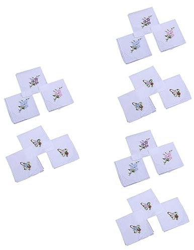 Cabilock 3 Sets Luxus-spitzenservietten Handgestickte Blumenservietten Für Hochzeitsfeiern 6 Stück * 3