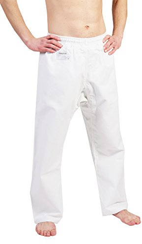 DEPICE Unisex – vuxen karatebyxor, träningsoverall, vit, 180 cm