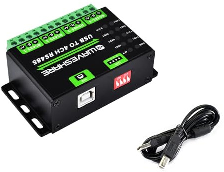 Industrial USB TO 4Ch RS485 Converter Module,Universal Serial Communication, Support 1200bps ~ 460800bps Baudrate,Multiple Protection Circuits,Compatible with Win7/8/8.1/10/11, Mac, Linux, Android