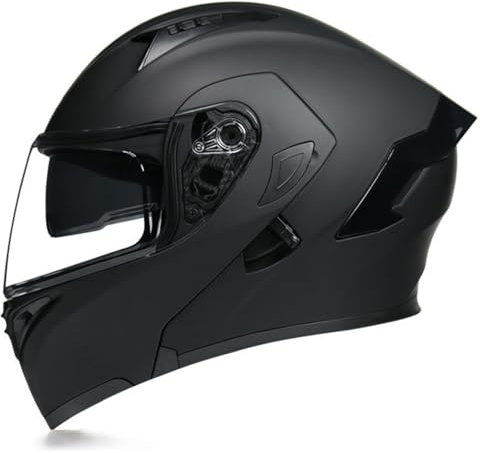 Motorrad Klapphelm mit Sonnenblende Helm Motorradhelm ECE Zertifiziert Integralhelme Vollvisierhelm Mit Doppelvisier Motorradhelm Klappbar Für Herren Damen 1,M