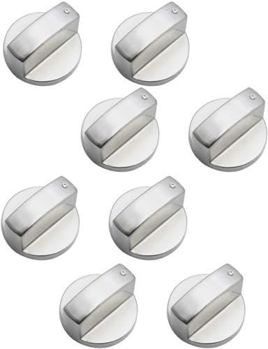 8 Stück Gasherd Knöpfe Metall，Drehknopf Herd Gasherd Knöpfe，für Küchenherd Gasherdofen Kochfeld.