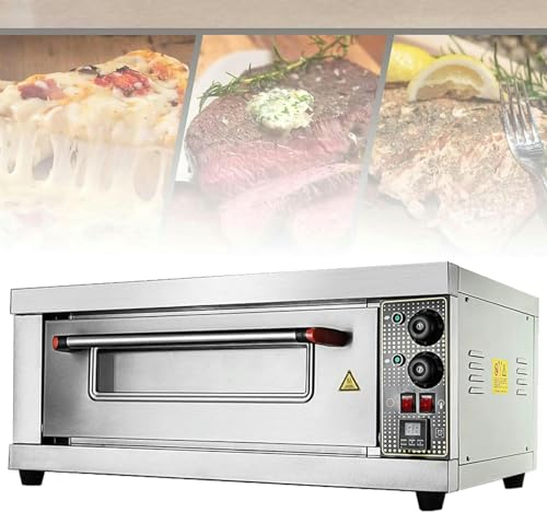 BTURYT 3200W Commercial Electric Pizza Oven, Outdoor Portable Pizza Oven, 50-400 ° C Stainless Steel Appetizer Baking Oven, Suitable For Home Restaurants