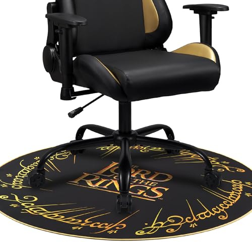 Subsonic - Tappetino da Gioco Il Signore degli Anelli 100x100 cm - Antiscivolo per Sedia da Ufficio – Tappetino Protettivo per Pavimenti e Parquet per la Camera dei Giocatori - Facile da Pulire – Nero