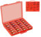 RHCOM Toy Storage Organizer Case for Hot Wheels Car, for Matchbox Cars, for Mini Toys, for Small Dolls. Carrying Box Container Carrier with 24 Compartments.(Box Only) (Red)