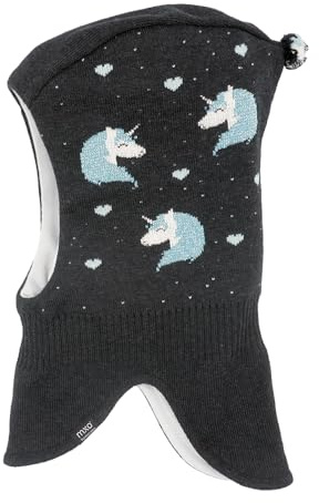 maximo MINI Girl-Schlupfmütze Jacquard Einhorn