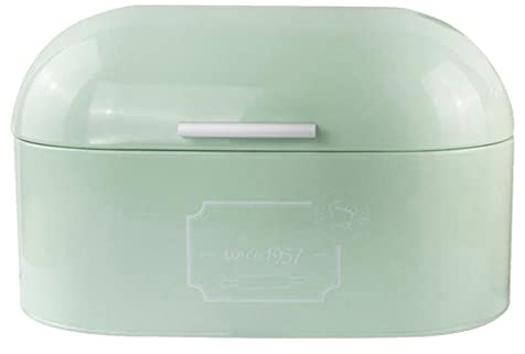 Portapane in stile retrò di grande capacità per banconi della cucina in latta di stoccaggio in metallo per pane, biscotti, casa