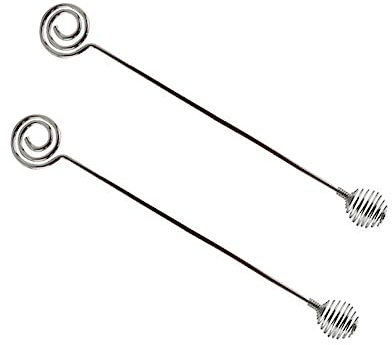 COLLBATH Agitatore in Acciaio per per Lungo Design a Spirale Riutilizzabile e Resistente al Calore Strumento per Misture e Trattamenti