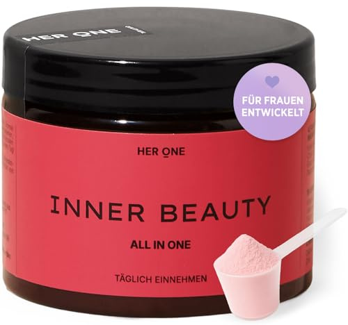 HER ONE INNER BEAUTY All in One | Vitamin Komplex hochdosiert als Multivitamin Pulver | Multivitamine & Mineralstoffe für Frauen | Multivitaminpräparate & Mineralien | Beauty Drink | 30 Portionen