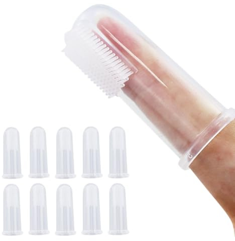 12 cepillos de dientes de silicona suave para mascotas, cepillo de dientes para perros, cepillo de dientes para gatos, limpiador para mascotas