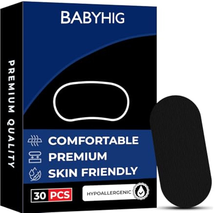 BABYHIG Mouth Tape – 30 Pack Hypoallergenic & Breathable Gentle Adhesive Tape for Night Routine - Sleep Tape - Anti Snoring Device - Snore Stopper Mens & Women