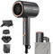 Sèche-cheveux ionique 2400W [2025 Nouveau] avec sac de rangement et support, séchage rapide, léger et compact, avec bouton chaud/froid, 3 chauffages, 3 vitesses/sèche-cheveux de salon avec 3 embouts