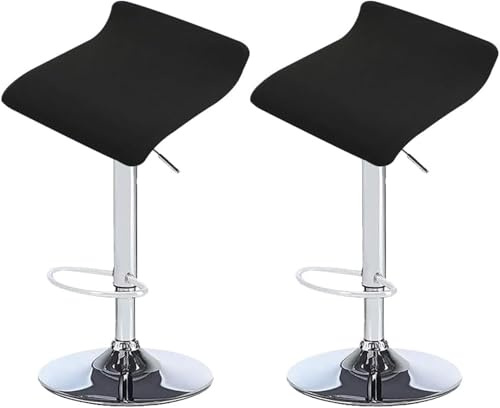 Stampato Coprisedile per Sedia da Cucina da Bar Senza Schienale 4/2/1 Pezzi, Quadrato Elasticizzato Fodera per Sgabello da Bar(#5,2PCS)