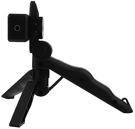 SECFOU Soporte para Teléfono Portátil de Plástico Negro Trípode Estable y Anti-vibración Adecuado para Oficina y Dormitorio