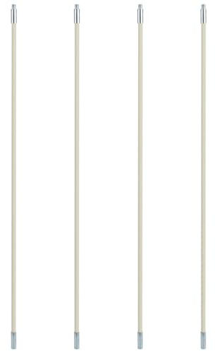 Healifty Chimney Cleaning Brush Rods 4 Pack Dryer Vent Brush Rods for Drill Use Flexible Chimney Sweep Poles for Flue Fireplace and Air Duct Cleaning