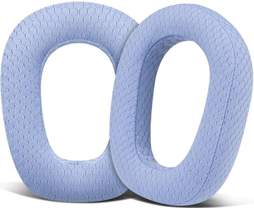 SOULWIT Cuscinetti Auricolari in Tessuto a Maglia Ricambio per Logitech G435 Lightspeed Gioco Wireless Cuffie, Padiglioni con Schiuma ad Alta Densità - Blu