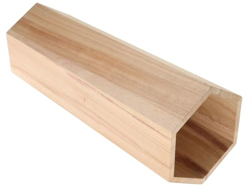 MOTHNUR Holz Regenschirmständer mit Sechseckigem Design Stabiler Schirmhalter für Outdoor und Innenbereich Platzsparender Schirmbehälter für Lange und Faltregenschirme Multifunktionaler