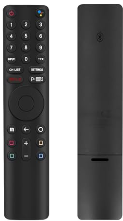 XMRM-010 Télécommande de rechange Xiaomi Smart TV Télécommande vocale compatible avec P1, Q1, 4S, 4A, Q1E L32M6-6AEU, L32M5-5ASP, L55MS-5A, L65M5-5ASP