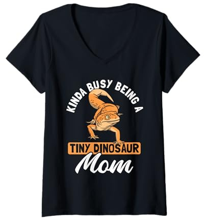 Womens Gargoyle Gecko Reptile Lover | Funny Lizard Pet Owner V-Neck T-Shirt