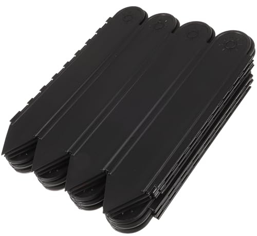 Sewroro Recinzione da Giardino in Plastica Nera 27 Cm Alta 2 M, Pannello Modulare per Aiuole e Prato, Bordura Riutilizzabile per Orto e Decorazione Esterni