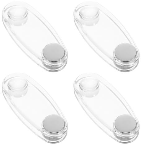 TOBBOMEY Tensor de Cordón para Persianas Verticales Accesorio Acrílico Transparente Peso de Repuesto 4 Unidades Dispositivo Tensor de Persiana Enrollable Repuesto en Hogar y Oficina