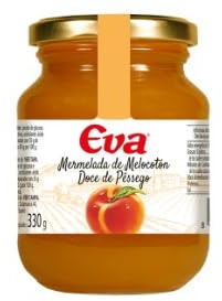 Spanish Peach Jam Bundle - Pack of 4 x 330g Glass Jars - Made with Sun-Ripened Mediterranean Peaches - Traditional Recipe - Great Value 1.32kg Family Pack
