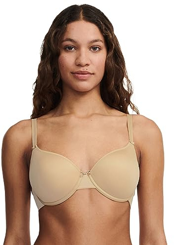 Chantelle BH för damer, bas-bh, vardags-bh, osynlig och slät behå, t-shirt-bh, BEIgE, 80F