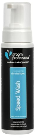 GROOM PROFESSIONAL Speed Wash Waterless Foam Hundeshampoo - Trockenshampoo für Hunde - Reinigt, Pflegt und Macht das Fell Weich - Schnelle Lösung für die Hundepflege, 200ml