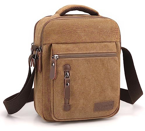 MeCooler Herren Umhängetasche Retro Canvas Messenger Schultaschen Vintage Taschen für die Schule Sporttasche Reisetaschen Weekender Reisetasche Kleine Strandtasche Lässige Schultertasche Bag
