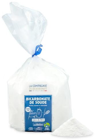 Bicarbonate de Soude Alimentaire Extra Fin 1kg - COMPAGNIE DU BICARBONATE | Sachet 1 kg, Idéal pour DIY (Déodorant, Soin Dentaire), Saupoudrage Chaussures et Usages Corporels, Certifié par ECOCERT