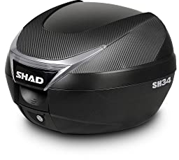 SHAD D0b34106 - Koffer oder Tasche hinten, für Roller oder Motorrad sh34 Carbon Look, TU EU