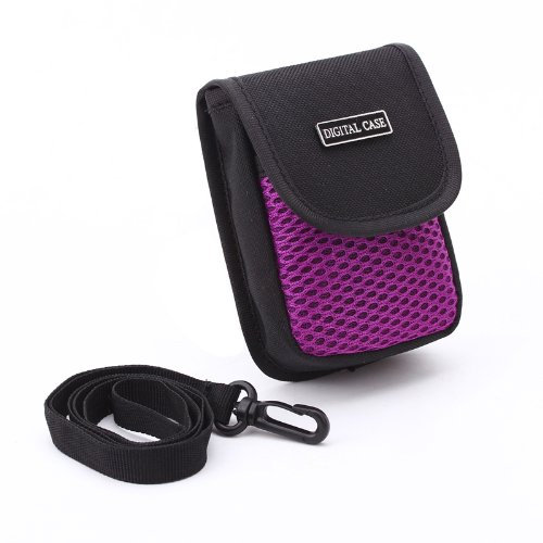 INNOTEC Digital Compact Camera case Bag with Holding Strap for Sony DSC WX220 Fujifilm XP140 Aquapix Active W1400 Splash W1024 Easypix W2024(Purple)