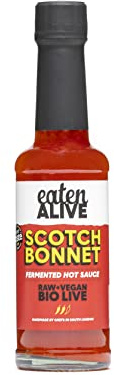 Eaten Alive - Scotch Bonnet Fermented Hot Sauce (150ml) Vegan & Made In The UK - Award Winning