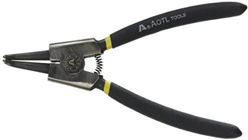 Bent Nose Bent Black Carbon Steel External Circlip Pliers, 6 Inch