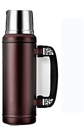 CYLZRCl Iron Flask Sports Water Bottle,1200ml Travel Vacuum Flask, Thermo Stainless Steel Flask,Water Thermos Bottle For Coffee,Modern Double Walled, Simple Thermo Mug(Red)