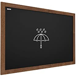 ALLboards Outdoor Chalkboard Waterproof Chalk Board with Varnished Wooden Frame 100x80cm, Blackboard Chalk Writing Board Outdoor,