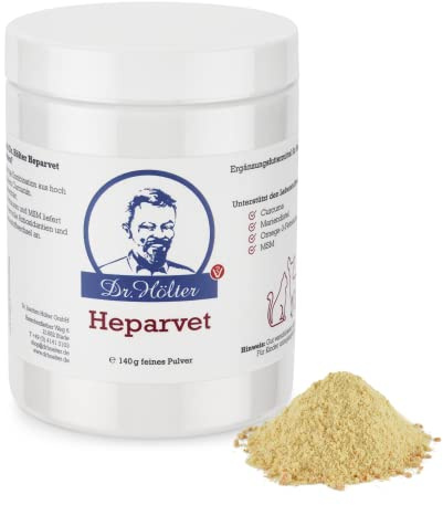 Dr. Hölter Heparvet Leberschutz Hunde Ergänzungsfutter zur Unterstützung der Leber bei Leberproblemen (140g Pulver)