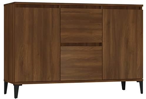 vidaXL Sideboard Kommode Anrichte Schrank Beistellschrank Mehrzweckschrank Standschrank Wohnzimmer Flur Braun Eichen-Optik 102x35x70cm Holzwerkstoff