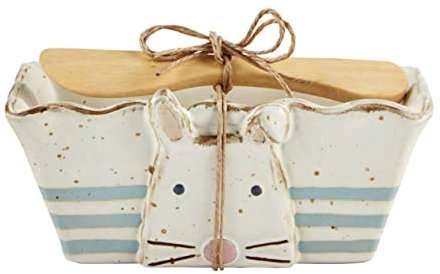 Mud Pie Oster-Mini-Bäcker-Set, gestreift, Bäcker 7,6 x 15,2 cm