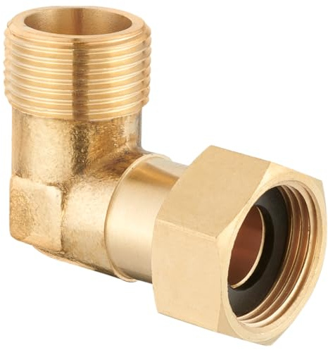 KNM TRADE 90° Winkel Messing Verschraubung Beweglich 1 | CW617N Messing, EPDM-Dichtung, wasser- und hitzebeständig
