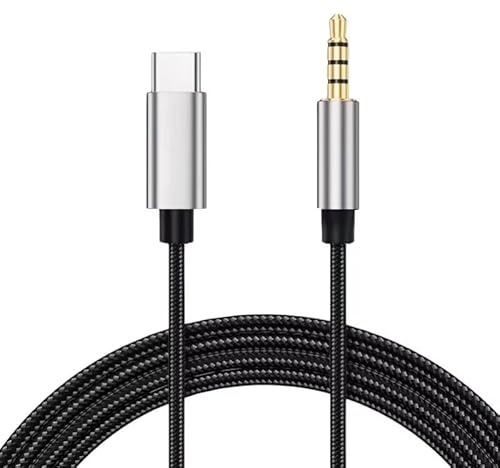 ENJOY-UNIQUE Câble Audio Adaptateur USB C vers Jack 3,5mm Stéréo Mâle,Type C vers Auxiliaire Prise Jack 6,6ft/2M Compatible avec iPhone 15, Samsung Galaxy pour Cinéma Maison,Haut-parleurs, Voiture