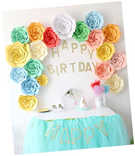 GRIRIW 2stücke Papierblumen Kunstliche Blumen Für Hochzeiten Partys Desserts Brautpartys Veranstaltungen Dekoration Goldfarben
